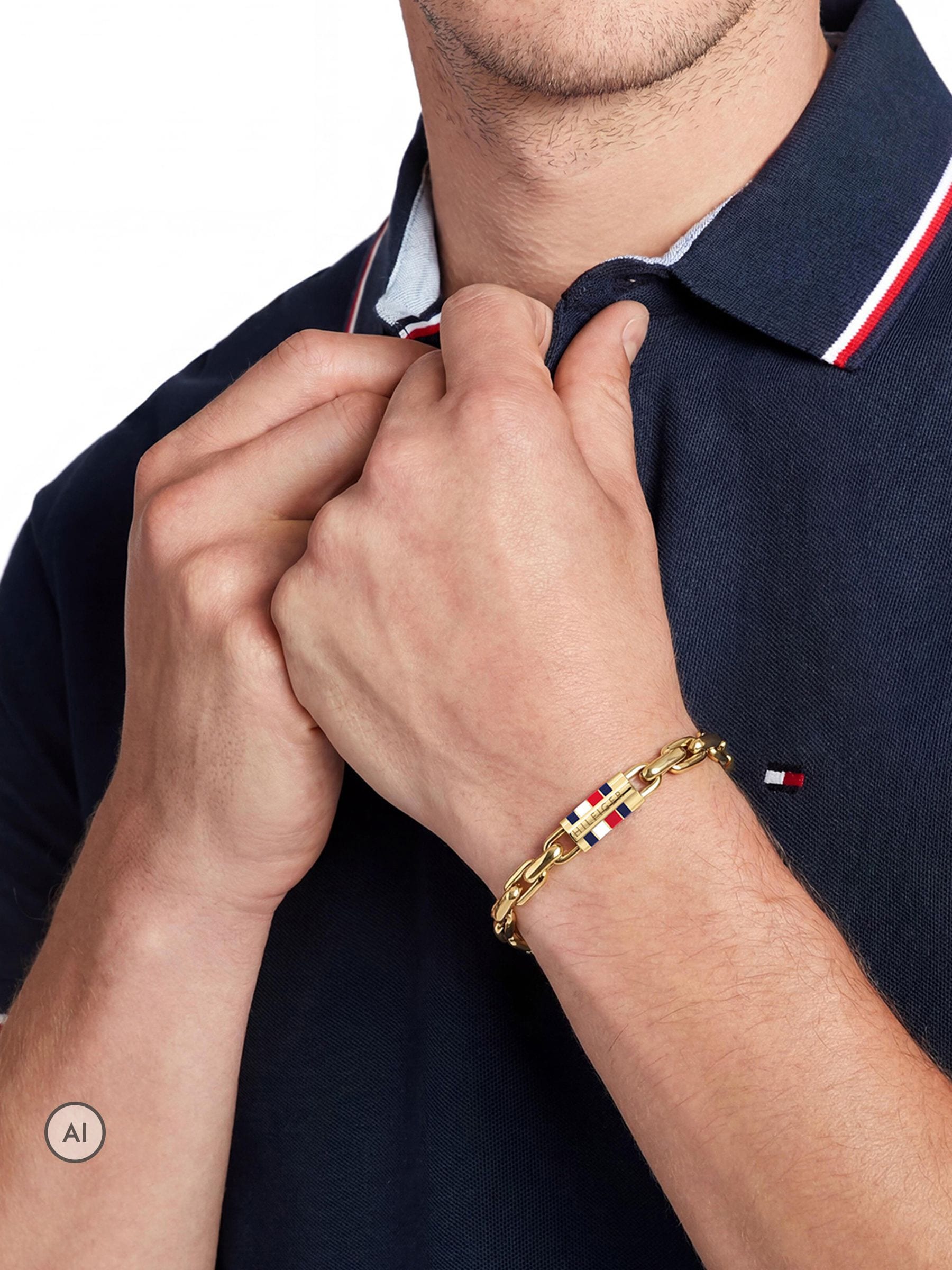 Tommy Hilfiger Men'S Gold Plated Chain Bracelet - Image 7