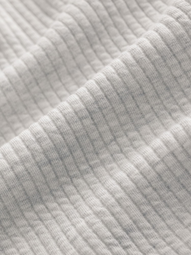 Grey Marl Linear Texture Hoodie - Image 9 of 9