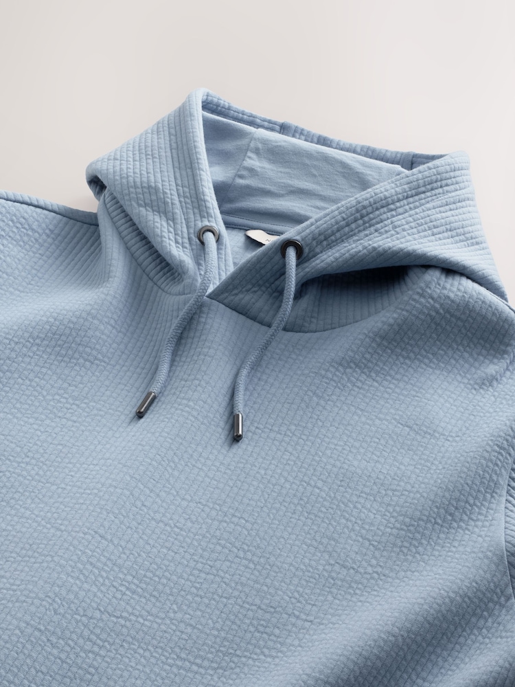 Ice Blue Linear Texture Hoodie - Image 9 of 9 Ice Blue Linear Texture Hoodie - Image 9 of 9