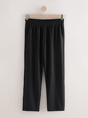Черный - Plisse Straight Leg Joggers - Image 3 of 7
