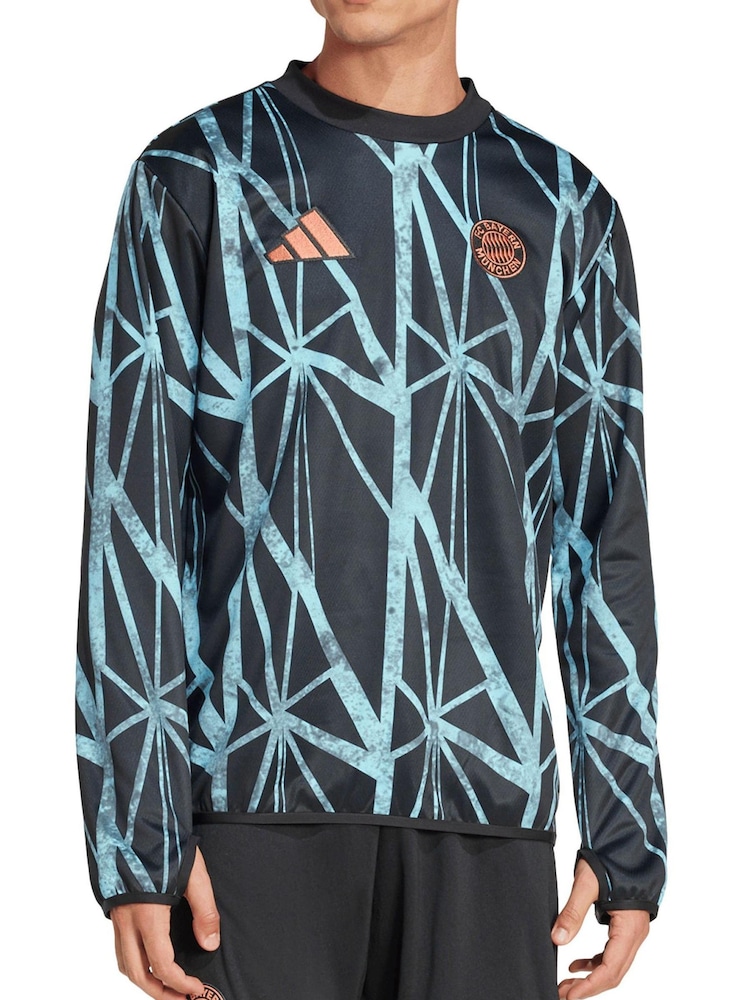 adidas Black FC Bayern Pre Match Warm Top - Image 1 of 2