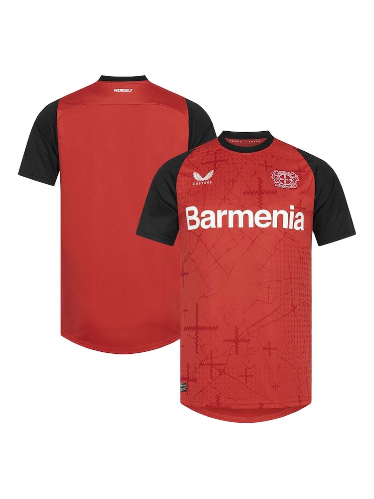 Castore Red Bayer Leverkusen Home Shirt 2024-25 - Image 1 of 3