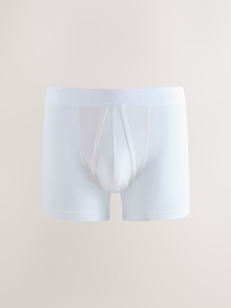 White 5 Pack A-Front Cotton Rich Boxers - Image 2 of 5 White 5 Pack A-Front Cotton Rich Boxers - Image 2 of 5