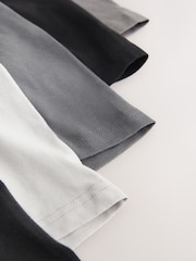 Black/Grey 5 Pack A-Front Cotton Rich Boxers - Image 10 of 10