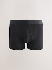 Black/Grey 5 Pack A-Front Cotton Rich Boxers - Image 2 of 10