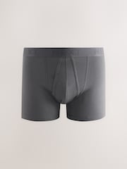 Black/Grey 5 Pack A-Front Cotton Rich Boxers - Image 7 of 10