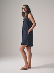 The Set Navy/Pink Stripe 2 Pack Swing Playsuits with Linen - Image 7 of 7