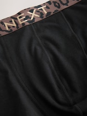 Black Animal Print Waistband Trunks Boxers 5 Pack - Image 9 of 9