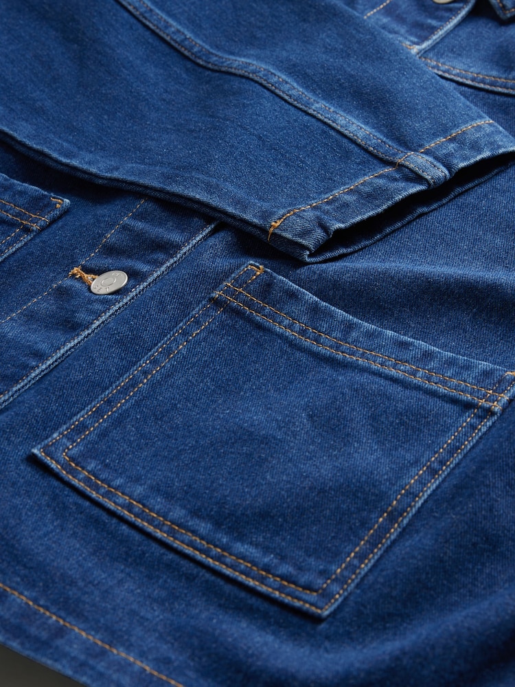 The Set Ecru/Mid Blue 2 Pack Denim Shackets - Image 12 of 12