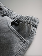 The Set Ecru/Washed Grey 2 Pack Pull On Loose Denim Shorts - Image 11 of 11