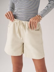 The Set Ecru/Washed Grey 2 Pack Pull On Loose Denim Shorts - Image 7 of 11
