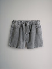 The Set Ecru/Washed Grey 2 Pack Pull On Loose Denim Shorts - Image 8 of 11