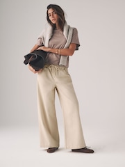 The Set Ecru/Washed Grey 2 Pack Pull On Wide Leg Jeans - Image 1 of 11