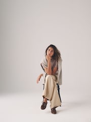 The Set Ecru/Washed Grey 2 Pack Pull On Wide Leg Jeans - Image 6 of 11