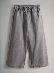 The Set Ecru/Washed Grey 2 Pack Pull On Wide Leg Jeans - Image 9 of 11