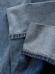 The Set Mid Blue/Dark Blue 2 Pack Wide Leg Turn Up Hem Jeans - Image 11 of 11