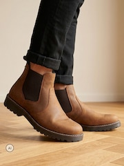 Marrón - Jones Bootmaker Hartlepool Waterproof Leather Chelsea Boots - Imagen 1 de 6
