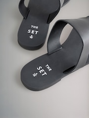 The Set Black /Tan Brown 2 Pack Flip Flops Sandals - Image 7 of 8