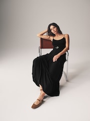 The Set Black/Clay 2 Pack Crinkle Viscose Skirts - Image 1 of 11