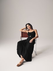 The Set Black/Clay 2 Pack Crinkle Viscose Skirts - Image 3 of 11