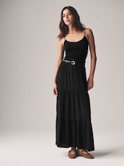 The Set Black/Clay 2 Pack Crinkle Viscose Skirts - Image 4 of 11