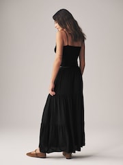 The Set Black/Clay 2 Pack Crinkle Viscose Skirts - Image 5 of 11