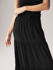 The Set Black/Clay 2 Pack Crinkle Viscose Skirts - Image 7 of 11