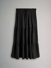 The Set Black/Clay 2 Pack Crinkle Viscose Skirts - Image 8 of 11