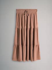The Set Black/Clay 2 Pack Crinkle Viscose Skirts - Image 9 of 11