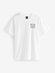 Biały - G Star Raw Barcode Back Print 100% Cotton T-Shirt - Image 1 of 2