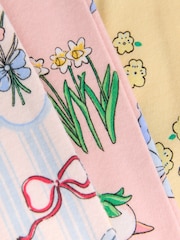 Yellow/Blue Bunny Snuggle Pyjamas 3 Pack (9mths-8yrs) - Image 11 of 12