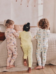 Yellow/Blue Bunny Snuggle Pyjamas 3 Pack (9mths-8yrs) - Image 2 of 12