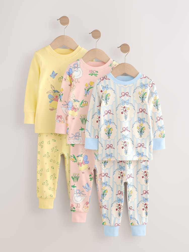Jaune/Bleu - Lot de 3 pyjamas Bunny Snuggle (9mois à8ans) - Image 6 of 12