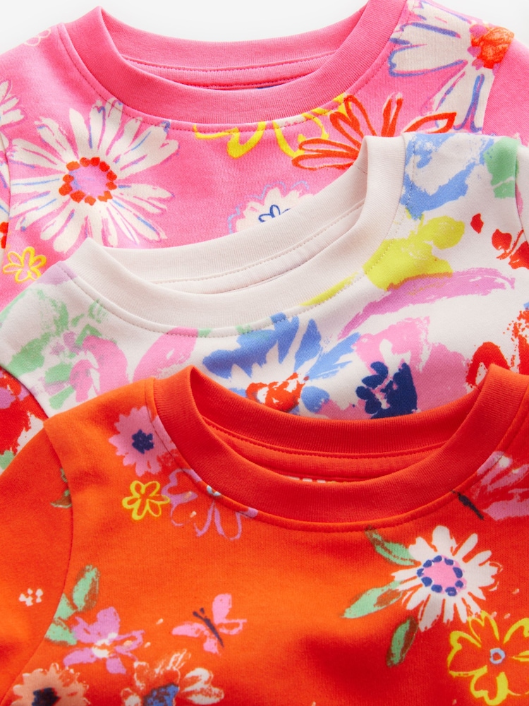 Red/Pink Floral Snuggle Pyjamas 3 Pack (9mths-10yrs) - Image 11 of 12