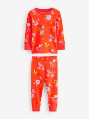 Red/Pink Floral Snuggle Pyjamas 3 Pack (9mths-10yrs) - Image 7 of 12