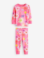 Red/Pink Floral Snuggle Pyjamas 3 Pack (9mths-10yrs) - Image 8 of 12