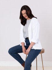 Lakeland Clothing Michelle Knitted White Cardigan - Image 4 of 5