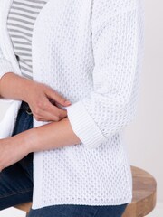 Lakeland Clothing Michelle Knitted White Cardigan - Image 5 of 5
