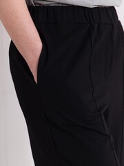 Lakeland Clothing Saskia Wide Leg Seam Detail Black Trousers - Image 3 of 3
