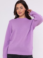 Lakeland Clothing Purple Orla Ottoman Rib Jumper - Image 1 of 5