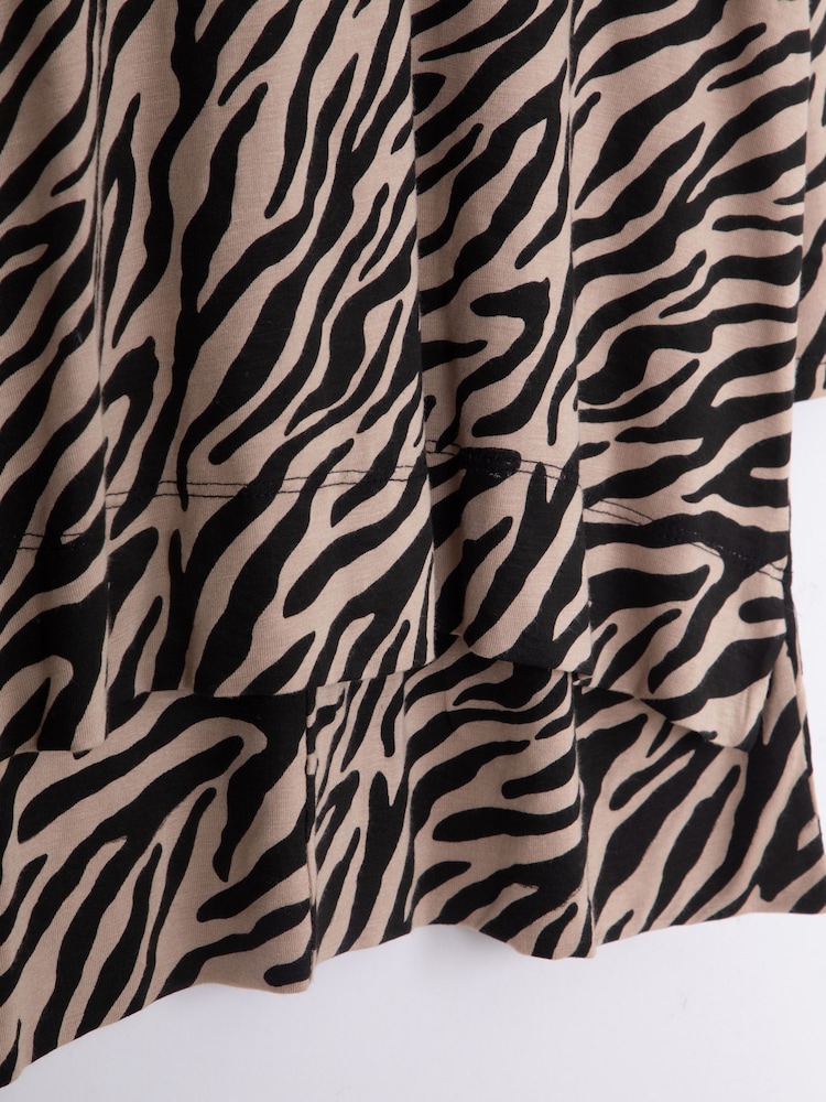 Lakeland Clothing Milly Animal Print Brown Top - Image 3 of 3