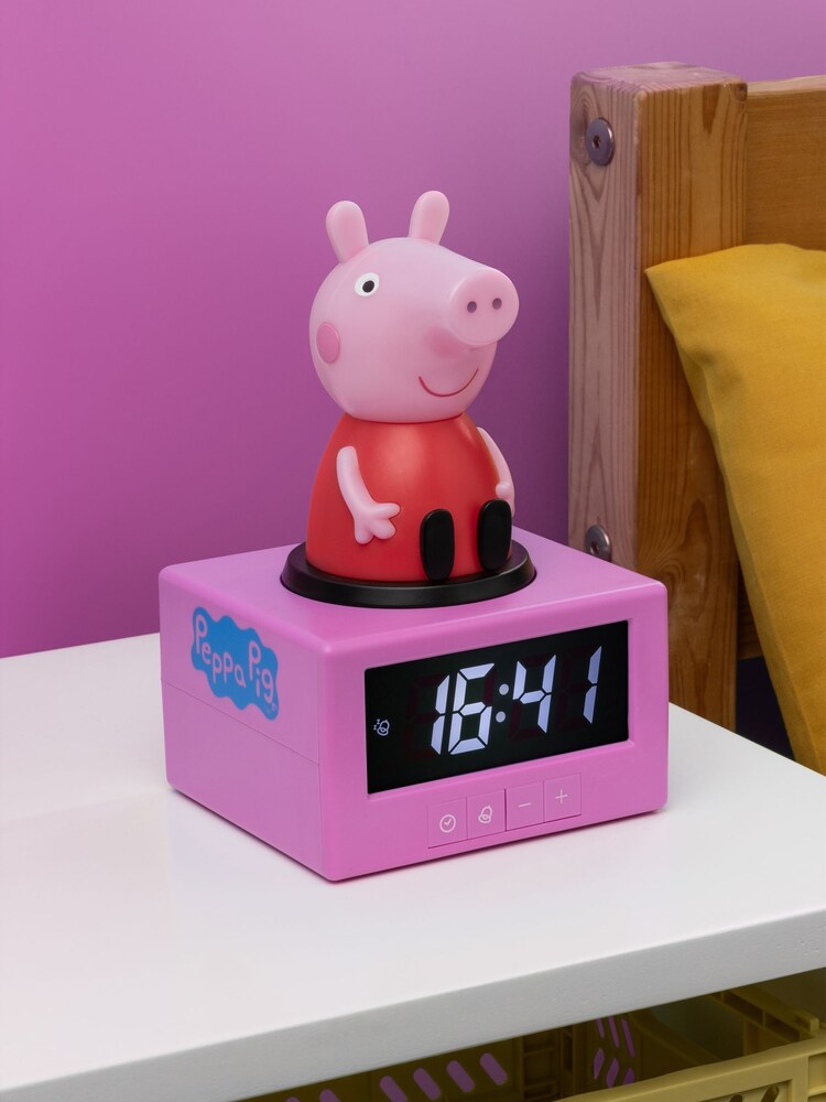 Peppa Pig Alarm Clock Night Light With Official Sounds - Image 2 of 2 Peppa Pig Alarm Clock Night Light With Official Sounds - Image 2 of 2