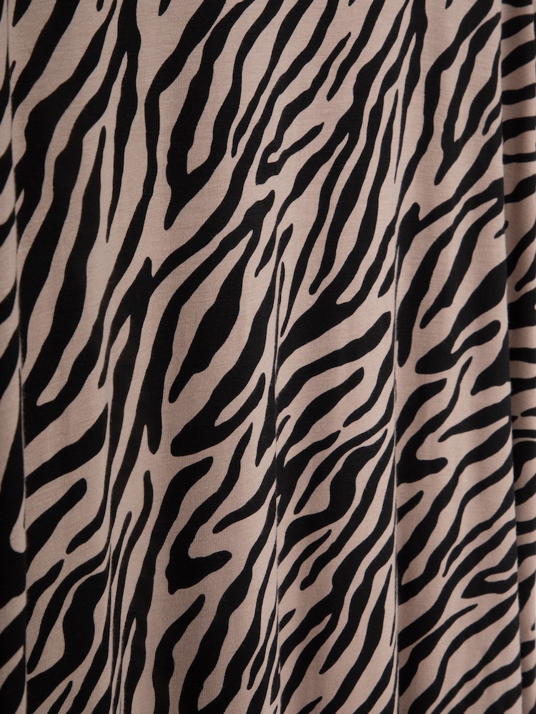 Lakeland Clothing Coco Animal Print Midi Brown Dress - Image 3 of 3