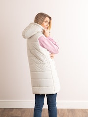 Lakeland Clothing Cream Natalie Longline Padded Gilet - Image 3 of 7