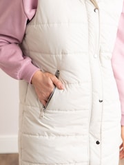 Lakeland Clothing Cream Natalie Longline Padded Gilet - Image 7 of 7