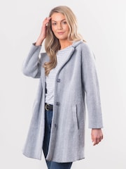 Lakeland Leather Grey Francis Button Coat - Image 1 of 8