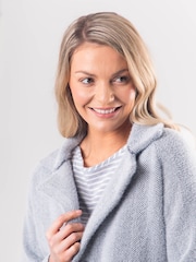 Lakeland Leather Grey Francis Button Coat - Image 6 of 8