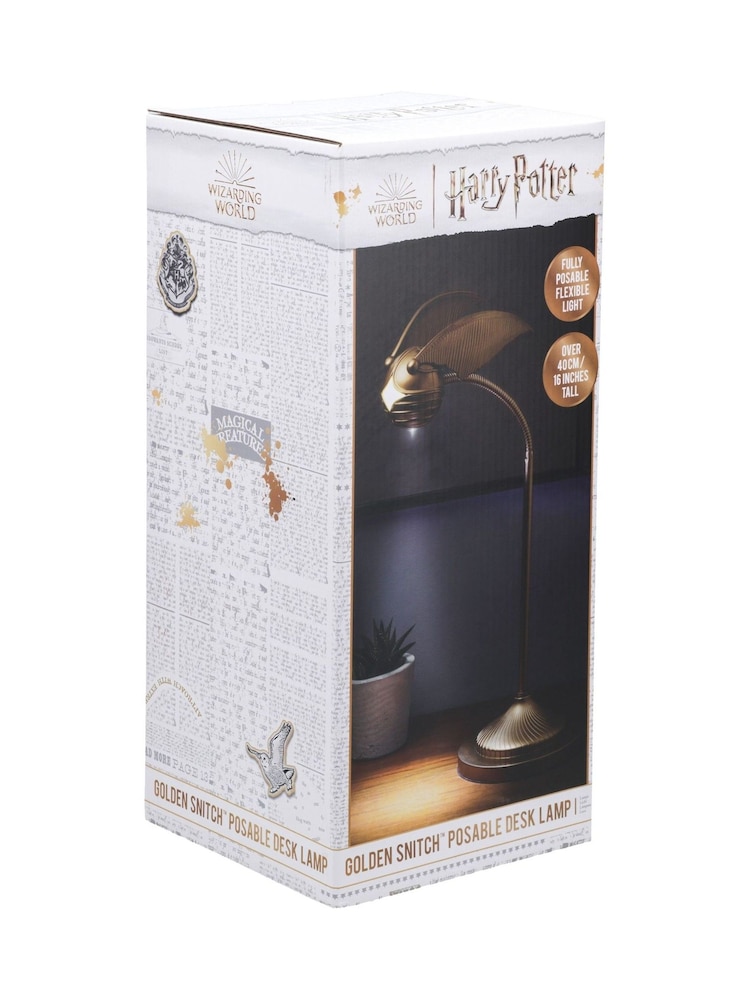 Harry Potter Golden Snitch Posable Desk Lamp With 3 Light Modes - Image 4 of 4