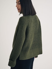 Nobodys Child Green Meet The Jean Fisherman Stitch Jumper - Image 2 of 5