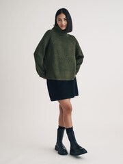 Nobodys Child Green Meet The Jean Fisherman Stitch Jumper - Image 3 of 5